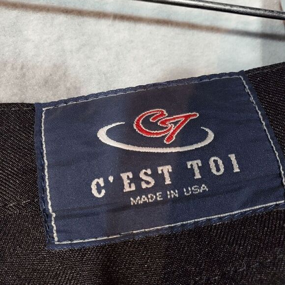 C’EST TOI Pants Womens 2XL Black Bootcut USA Premium Flat Front Comfort Preppy - Picture 9 of 11